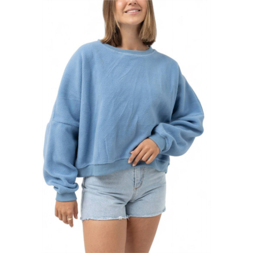 Rhythm. core slouch fleece sweatshirt in ocean