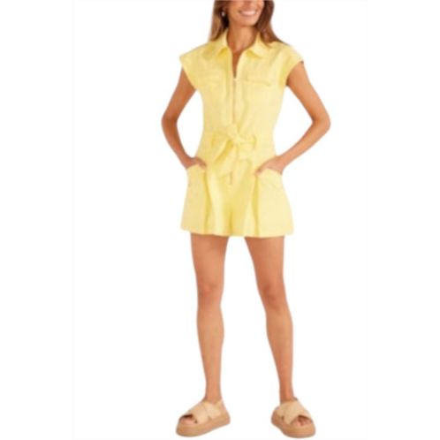 MINKPINK ayla scalloped playsuit in pineapple