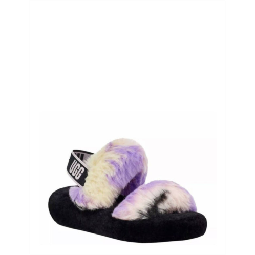 UGG womens fluff yeah flutie dye slides in magnolia