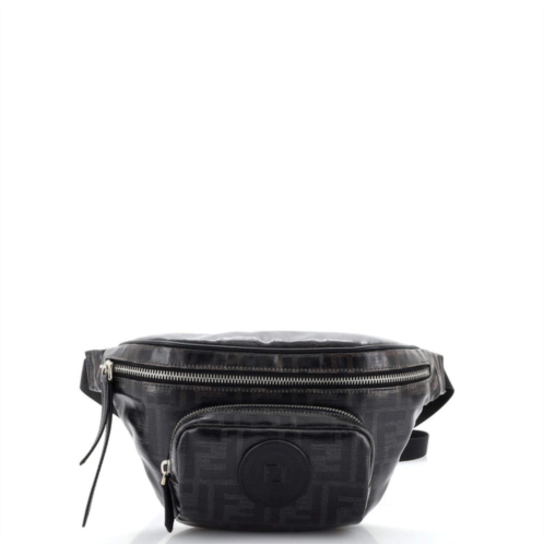 Fendi front pocket waist bag zucca coated canvas