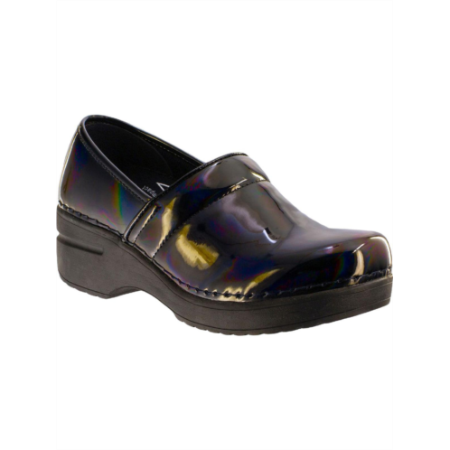 Easy Works by Easy Street lead womens patent slip on clogs