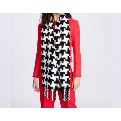 Pia Rossini bryson scarf in black and white