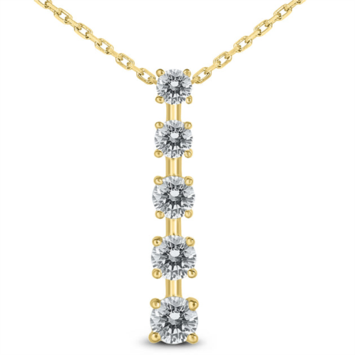 SSELECTS 3/4 carat tw diamond journey pendant in 14k