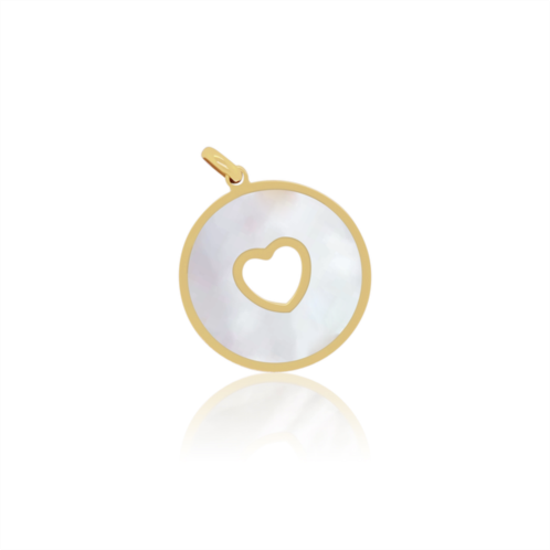 The Lovery mother of pearl donut heart charm