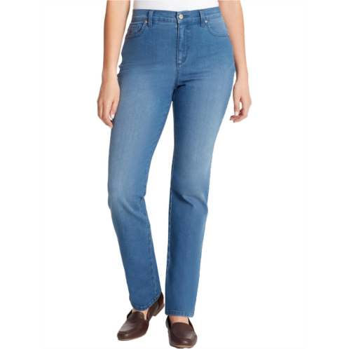 Gloria Vanderbilt petites womens high rise dark wash straight leg jeans