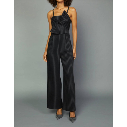 Current air bow top jumpsuit in black