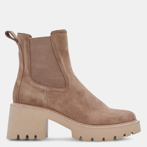 Dolce Vita hawk h20 wide booties mushroom suede