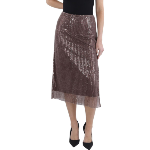 Walter Baker plus womens sequined party midi skirt