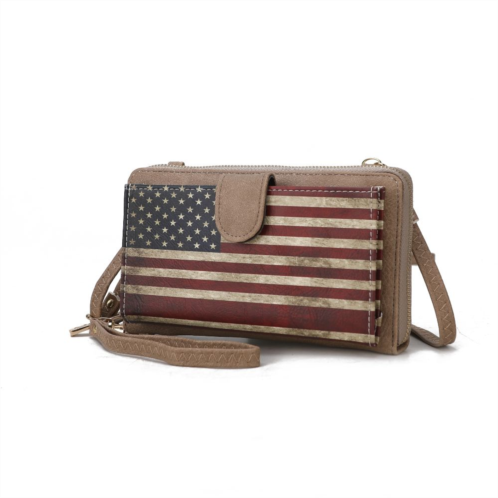 MKF Collection By Mia K. kiara smartphone and wallet convertible flag crossbody bag