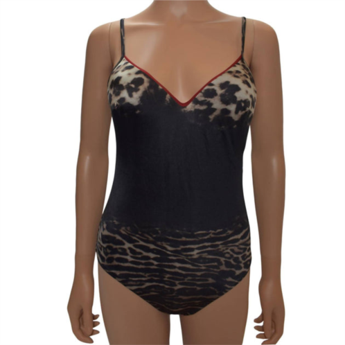 La Perla womens leopard underwire padded one piece swimsuit in brown