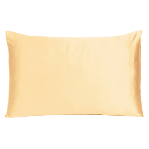 Homezia pale peach dreamy set of 2 silky satin king pillowcases