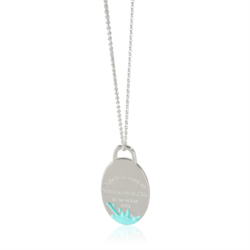 Tiffany & Co return to tiffany splash pendant with 30 inch chain in sterling silver