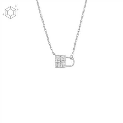 Fossil womens sterling silver lock chain necklace