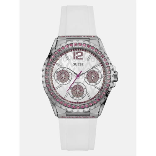 Guess Factory pink crystal multifunction watch