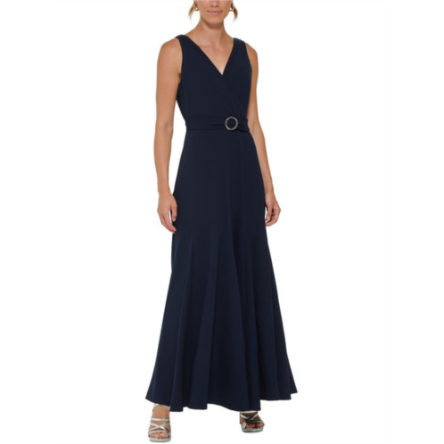 DKNY womens crepe long evening dress