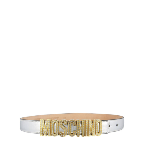 Moschino crystal embellished logo lettering