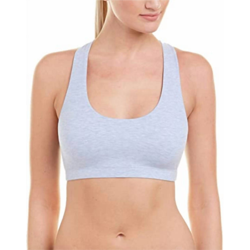 Commando cotton racerback bralette in heathered cloud