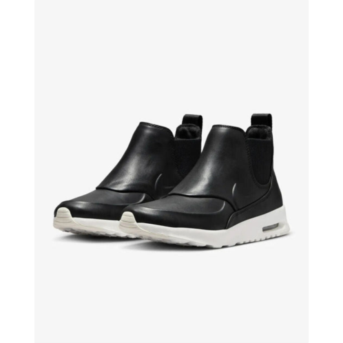 Nike air max thea mid 859550-001 womens black sail leather chelsea boots moo51