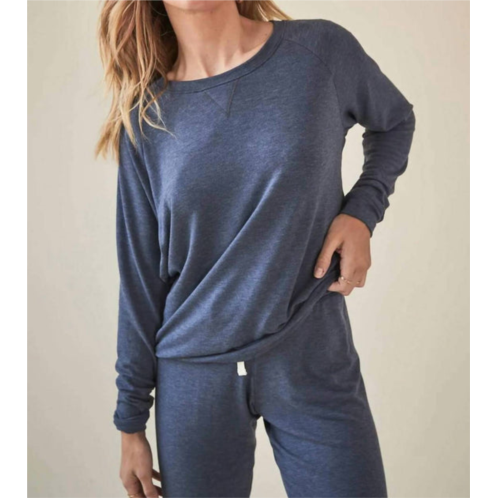 PROJECT SOCIAL T champlain long sleeve top in heather nova navy