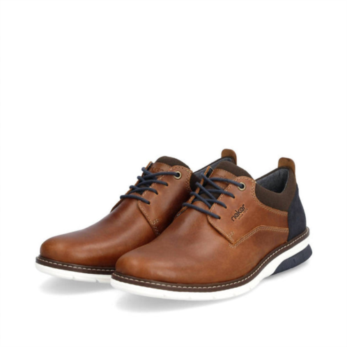 RIEKER mens dustin oxford shoes in amaretto/pazifik