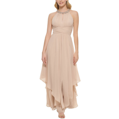 Eliza J halter chiffon gown