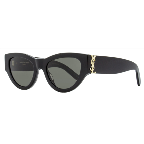 Saint Laurent womens monogram sunglasses sl m94 001 black 53mm