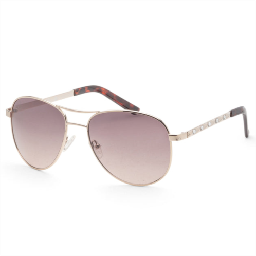 Guess womens 61mm gold sunglasses