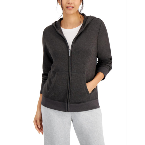 Karen Scott Sport womens heathered fleece zip hoodie