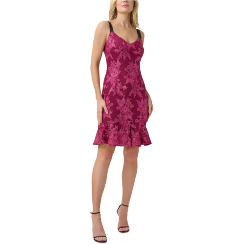 Adrianna Papell womens sequined mini cocktail and party dress