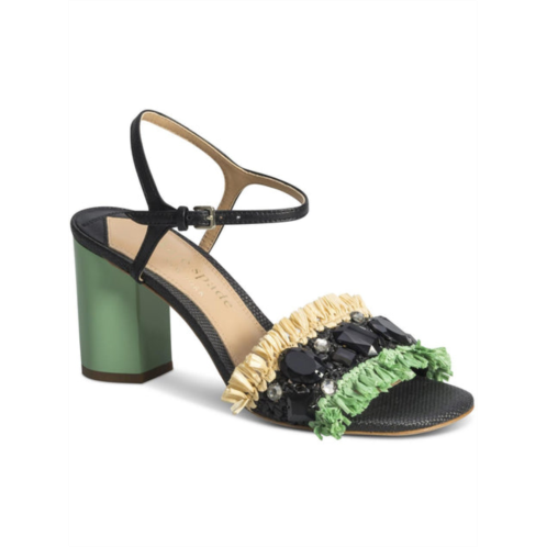 Kate Spade New York bora bora womens raffia embellished heels