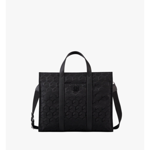 MCM klassik tote in cubic jacquard nylon