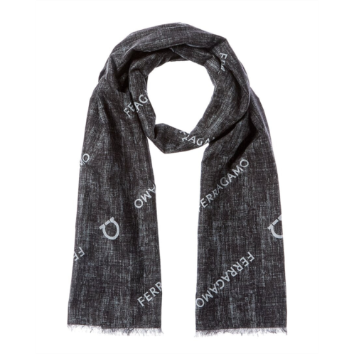 Salvatore Ferragamo ferragamo gancini silk-blend scarf