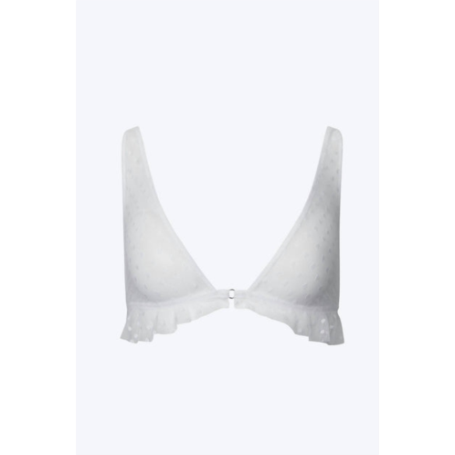 ONLY HEARTS coucou lola side ruffle bralette in white