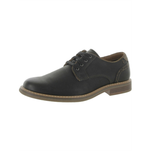 Dockers mens faux leather burnished oxfords