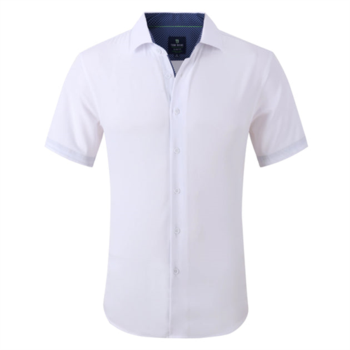 Tom Baine slim fit performance short sleeve solid button down