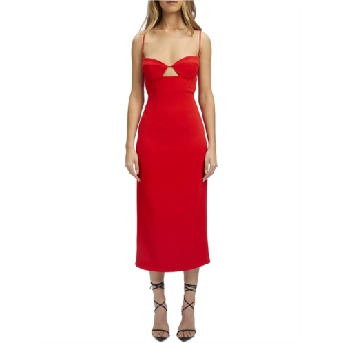 Bardot vienna womens open back long cocktail and party dress