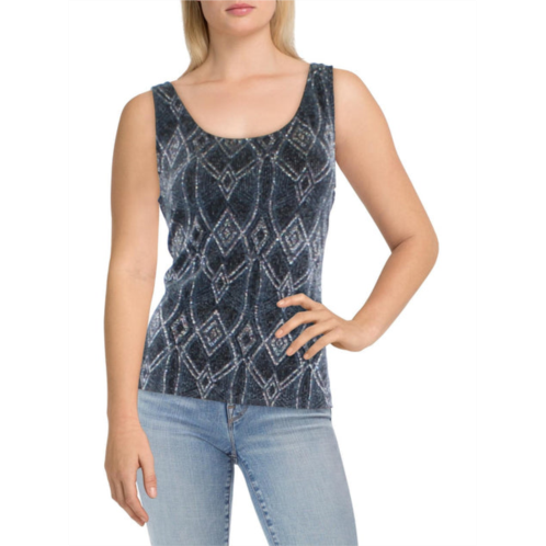 Alex Evenings womens metallic sleeveless shell