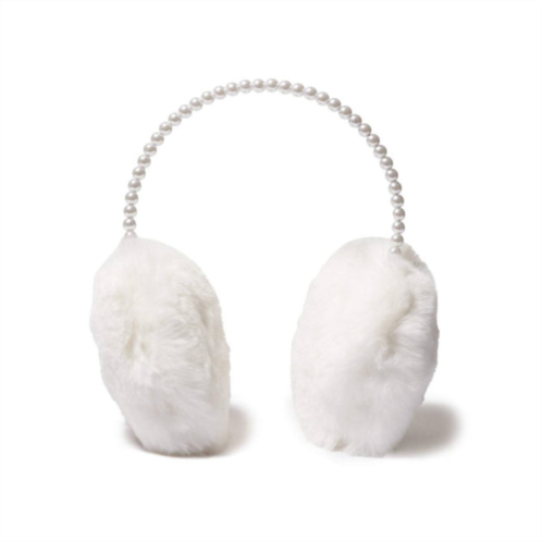 LELE SADOUGHI faux fur pearl earmuff in ivory