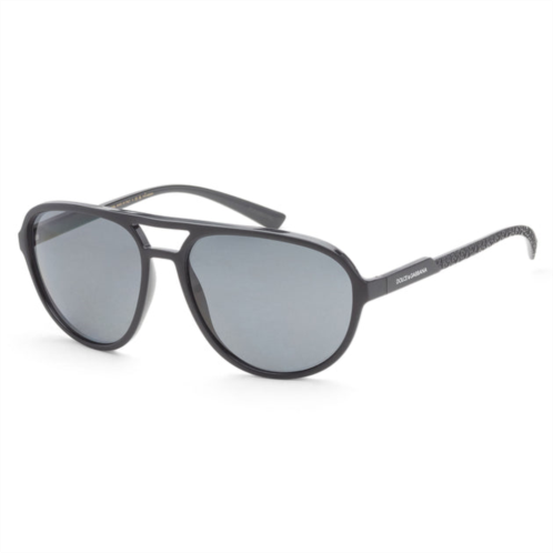 Dolce & Gabbana mens 60mm matte black sunglasses