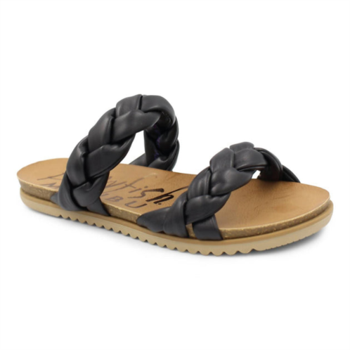 BLOWFISH womens mariana braided strap sandal in black