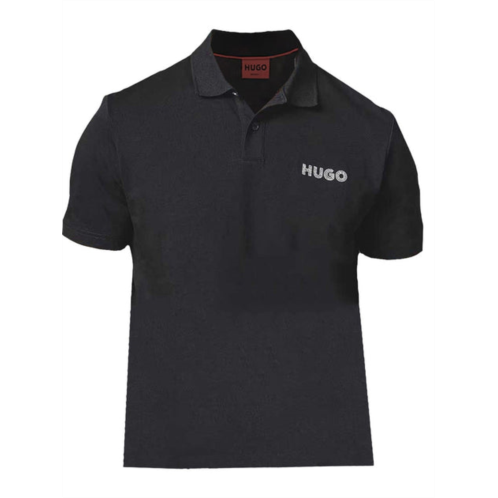 Hugo Boss hugo mens drocholo logo short sleeve polo t-shirt, black