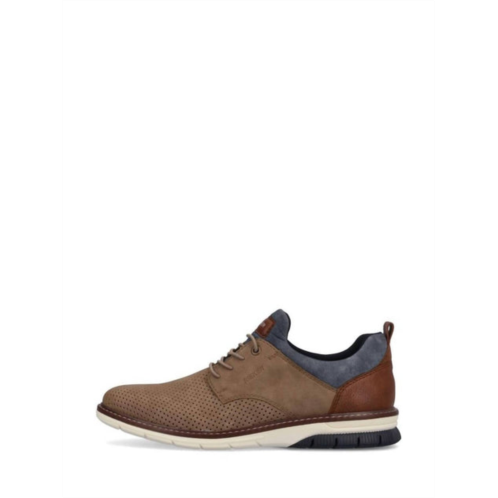 RIEKER mens dustin oxford shoes in fango/ toffee/ navy