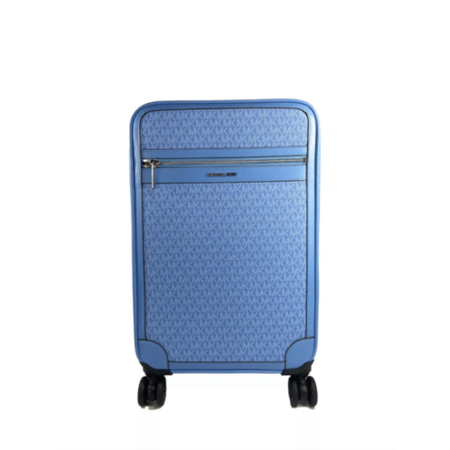 Michael Kors travel small pacific blue signature trolley rolling suitcase carry womens on