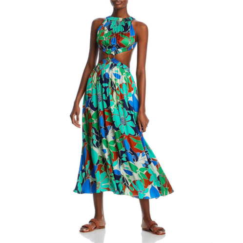 Cult Gaia theia womens printed cut-out maxi dress