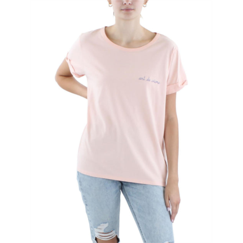 Maison Labiche womens embroidered cotton graphic t-shirt