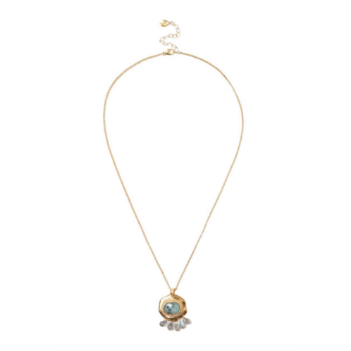 CHAN LUU womens ostra necklace in emerald mix