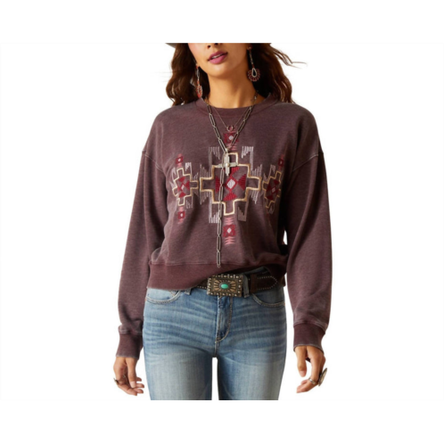 ARIAT larson sweatshirt in clove brown