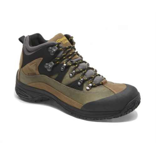 Dunham mens cloud waterproof boot in green/grey