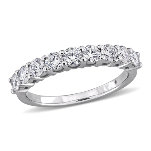 Created Forever 1ct tw lab-grown diamond semi-eternity anniversary band in 10k white gold