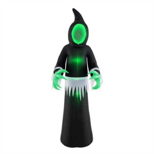 Hivvago 8 feet giant halloween inflatable ghost with built-in led lights and mirror face